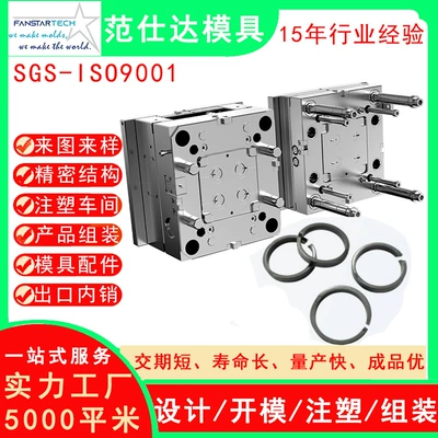 Electromechanical injection mold processing and manufacturing wear-resistant parts piston ring plastic mold nylon product mold manufacturer