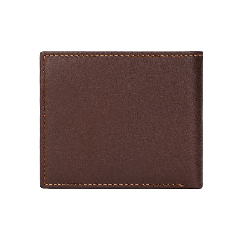 Jiameda Leisure Cowhide Men's Wallet Multi Position Money Clip Genuine Leather Short Change Card Bag_voghion.com