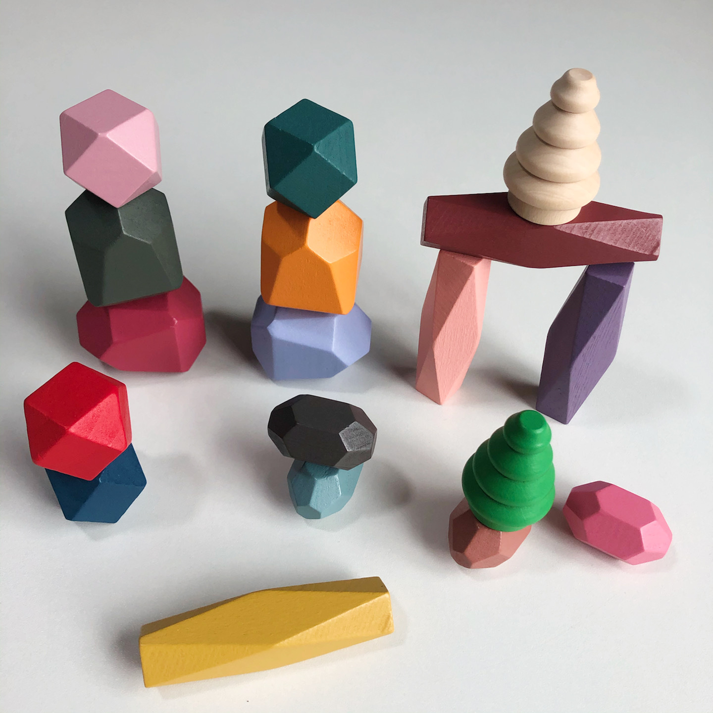 880g Weight Building Toys Toys Type Children's Early Education Colorful Stacked Stone Building Blocks Patient Concentration Toys Hand-eye Coordination Wooden Jenga Stone Toys