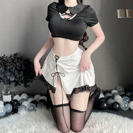 林林婷性感小胸制装角色扮演制服COS纯欲睡衣免脱套装2841
