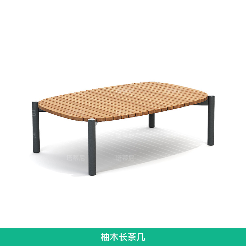 Sofá nórdico al aire libre patio villa impermeable solar jardín exterior minimalista moderno ocio sofá de teca de caña