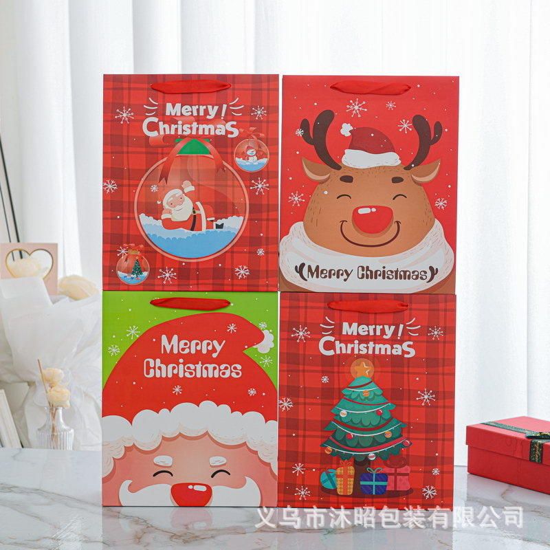 Bolsa de regalo de Navidad nuevo embalaje de regalo de comercio exterior fiesta de fiesta bolsa de papel bolsa de regalo de Navidad bolso de mano