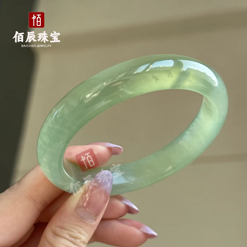 天然玉ブレスレット玉ブレスレット晴水湖水緑抹茶色フラット条項天然玉女性アクセサリー卸売り|undefined