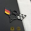 V8 Italian metal cover scratch scratch vehicle marker modified France, Germany, US 3D three -dimensional displacement logo stickers