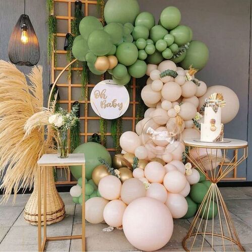 Cross-border Balloon Set New Macaron Latex Balloons Birthday Decoration Arrangement Wholesale Balloon Chain Combo Set