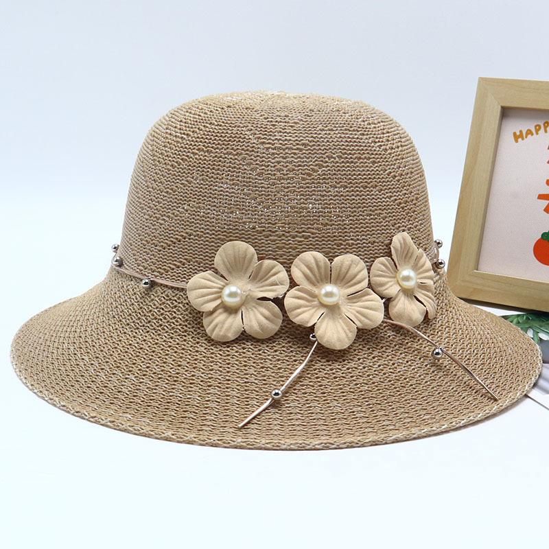 Nuevo sombrero de paja para mujer, sombrero de playa junto al mar, sombrero para el sol de verano de moda salvaje, protector solar, sombrero para el sol de protección UV