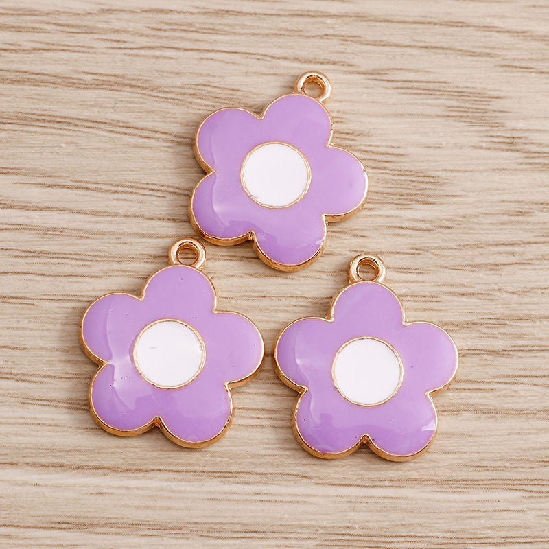 10 PCS/Package Alloy Flower Pendant display picture 6