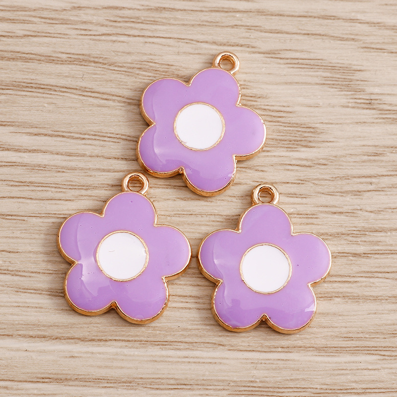 Flower Pattern 10 PCS/Package Alloy Flower Pendant