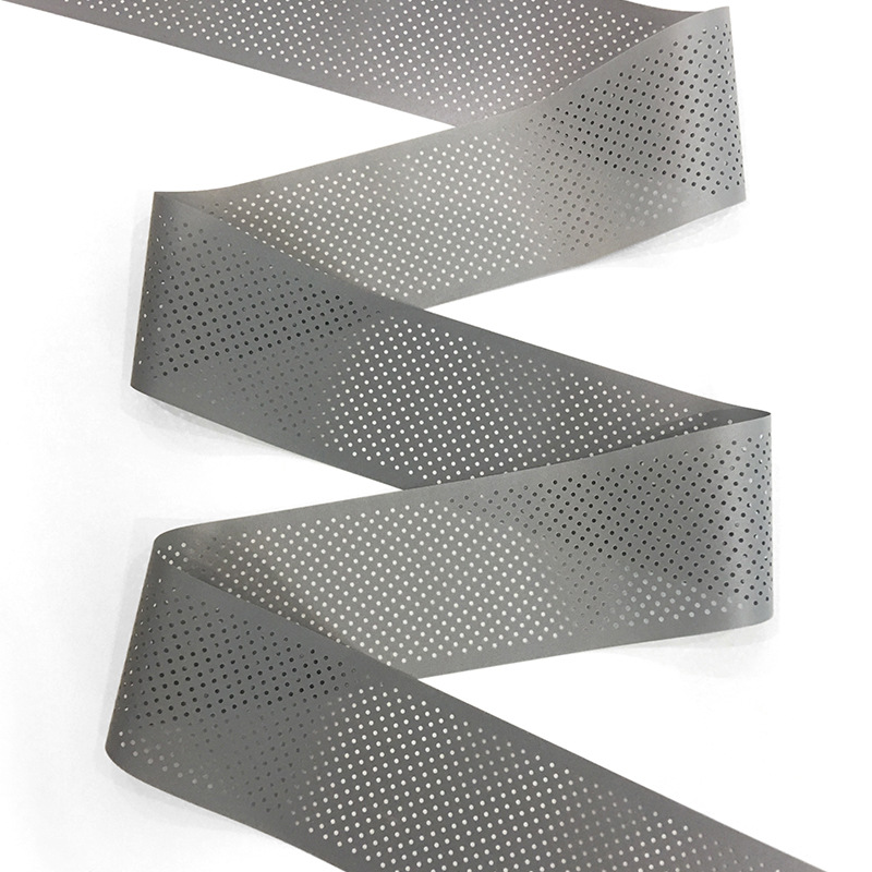 厂家直供反光布反光条彩色打孔透气安全防护户外制品安全带警示带