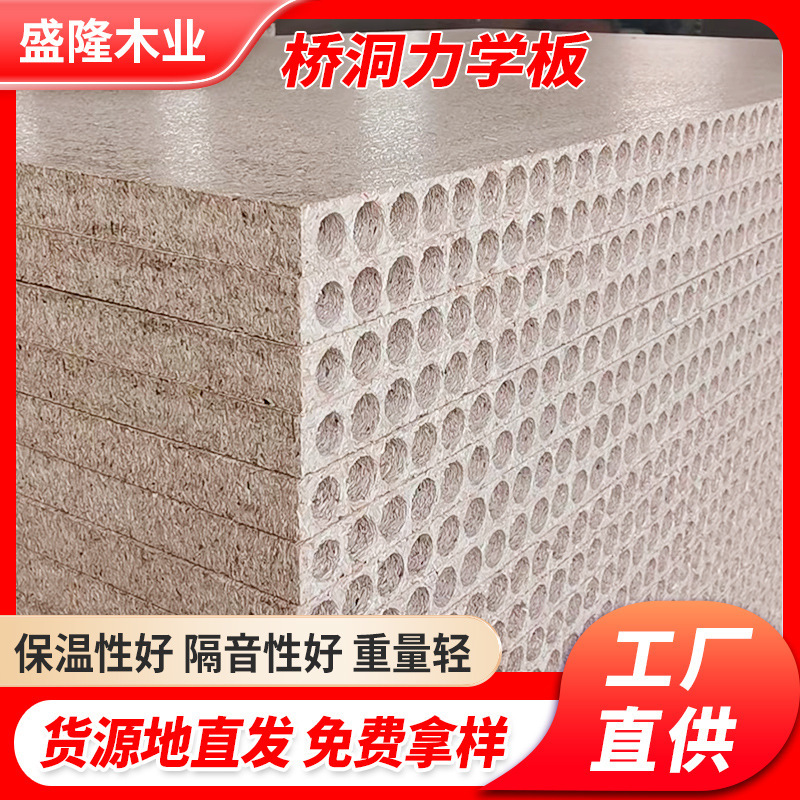 Factory wholesale bridge hole mechanics hollow particle board wooden door core board sound insulation filled board wood board in stock