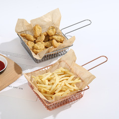 クリエイティブな食べ物かごのフライドポテトかごのレストランのお菓子かごのハンバーガーパンかごのバーの食べ物棚の揚げ物かご