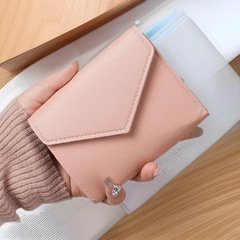 新型ネット紅の小さい女性の財布の女性の短いタイプの薄い学生の韓国版のかわいいミニの薄いタイプの簡単なお金はカードの包みの女性を挟みます