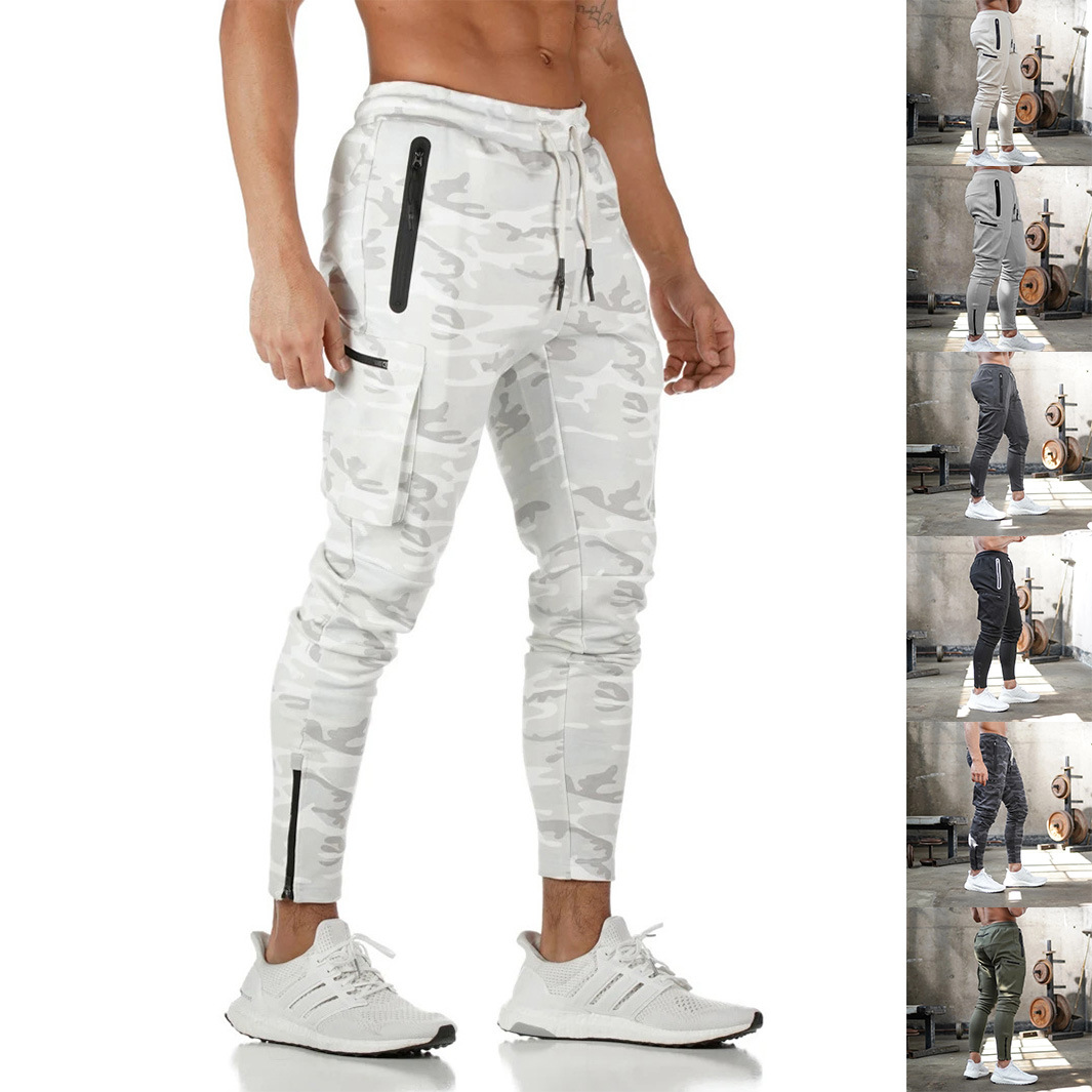 Foreign Trade Muscle Fitness Brothers European and American Sports Men's Spring and Autumn Crane Pants Outdoor Casual Trousers Running Training Pants