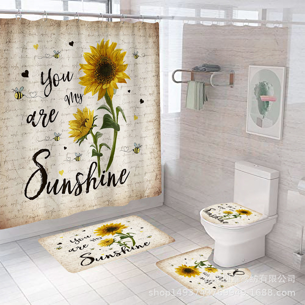 Chica africana de impresión digital Cortina de ducha a prueba de agua de tipo C gancho de plástico de metal ojal ventas directas de fábrica gran cantidad congyo