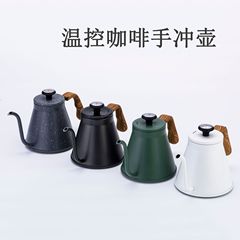1.2L pour-over coffee pot, 304 stainless steel long spout teapot with Nordic style temperature control open-flame tea/water pot, drip-down slender-mouth pot
