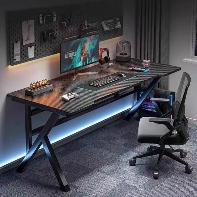 E-sports carbon fiber desk, complete computer desk and chair set, suitable for home use, rental apartments, bedrooms, double desks, large desks, gaming desks E-sports carbon fiber desk, complete computer desk and chair set, suitable for home use, rental apartments, bedrooms, double desks, large desks, gaming desks