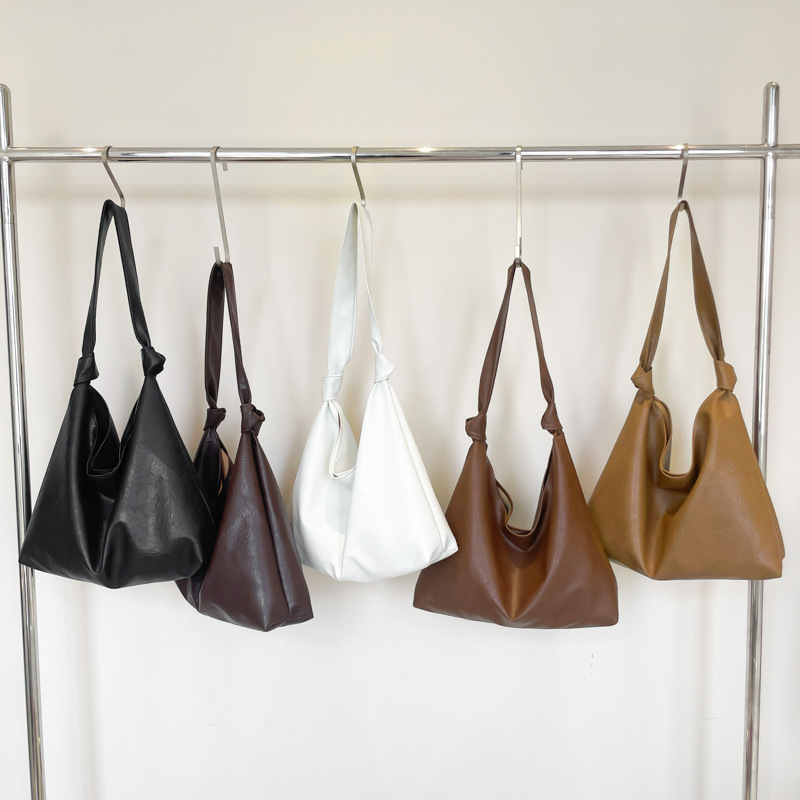 大容量通勤包包女2024新款时尚复古软皮单肩包休闲个性腋下托特包