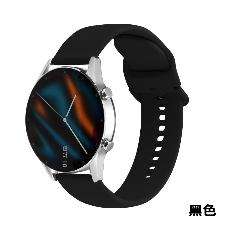 Aplicable Samsung Watch Silicone brazalete hebilla de color Huawei GT acero inoxidable Samsung hebilla correa de reloj deportivo mayorista
