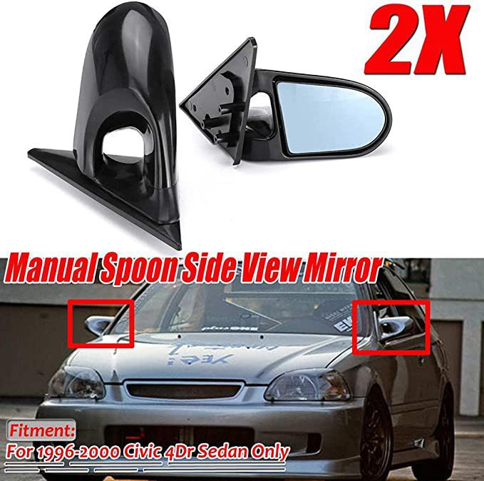 Suitable for Civic Ek 1996-2000 Rearview Mirrors, a Pair of Civic 4-Door Modified Rearview Mirrors with Blue Mirror Surface 1
