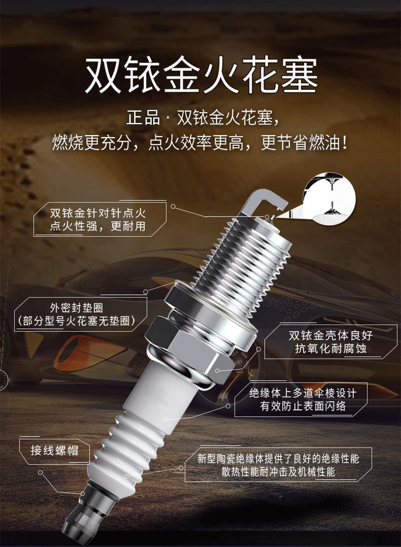 Suitable for Honda Fit original 1.3L original 14 old 1.5L car 0809 special car double Iridium spark plug