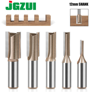 Single-edge double-edge professional straight cutter 6-handle 12-handle metric woodworking slotting milling cutter trimming cutter carbide milling cutter