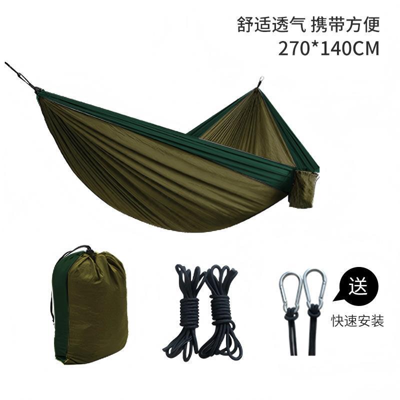 Fábrica directa hamaca de nylon paracaídas hamaca de tela de ocio columinar hamaca de campamento multicolor doble image 15