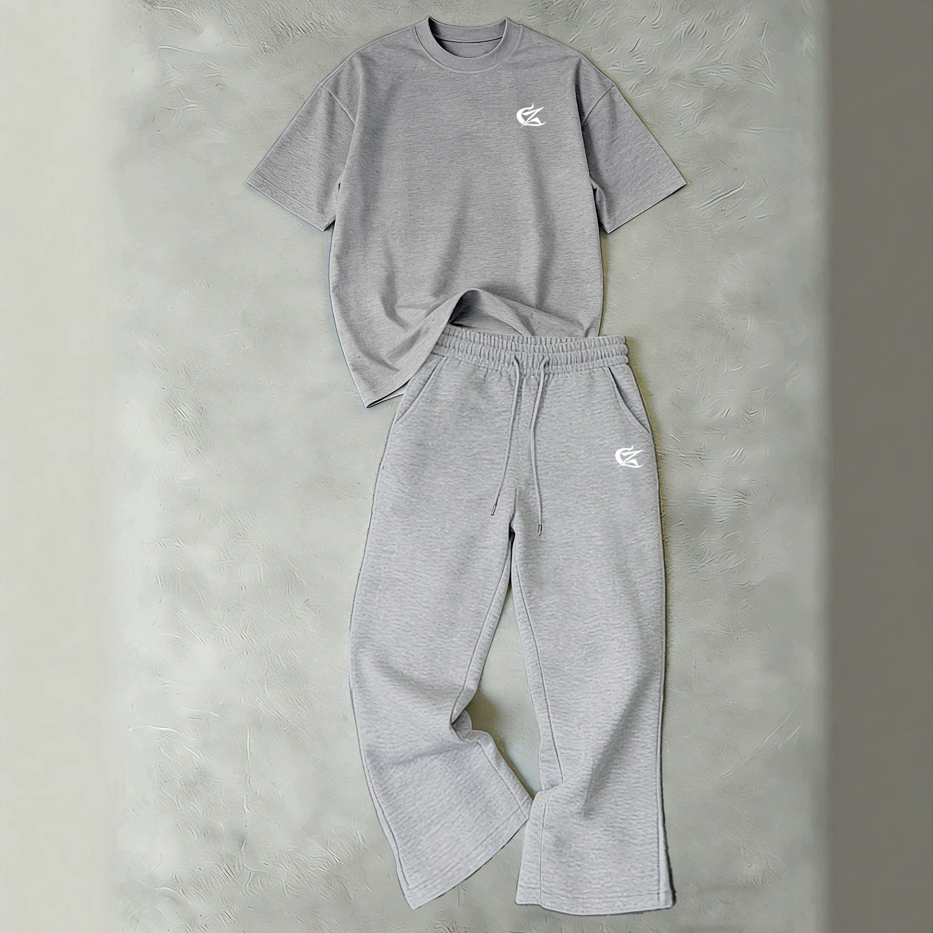 Vintage-Kapuzenpullover mit Print und Schlaghose für Herren – Unisex-Freizeitkleidung im Retro-Streetstyle_voghion.com