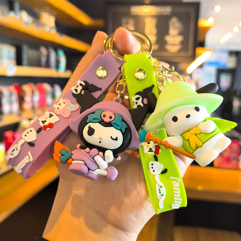New Magic Cute Cartoon Sanrio Keychain Kt Cat Doll Pendant Kroomi Keyring Schoolbag New Magic Cute Cartoon Sanrio Keychain Kt Cat Doll Pendant Kroomi Keyring Schoolbag