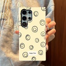 可爱笑脸三星S24 Ultra保护套苹果15新iPhone14个性S23plus手机壳