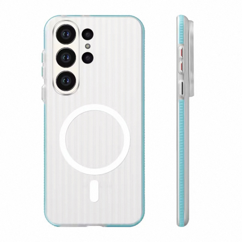 Samsung Galaxy S25edge 携帯電話ケース S25Ultra 波形磁気つや消し滑り止めエッジハードケースに適しています新しい|undefined