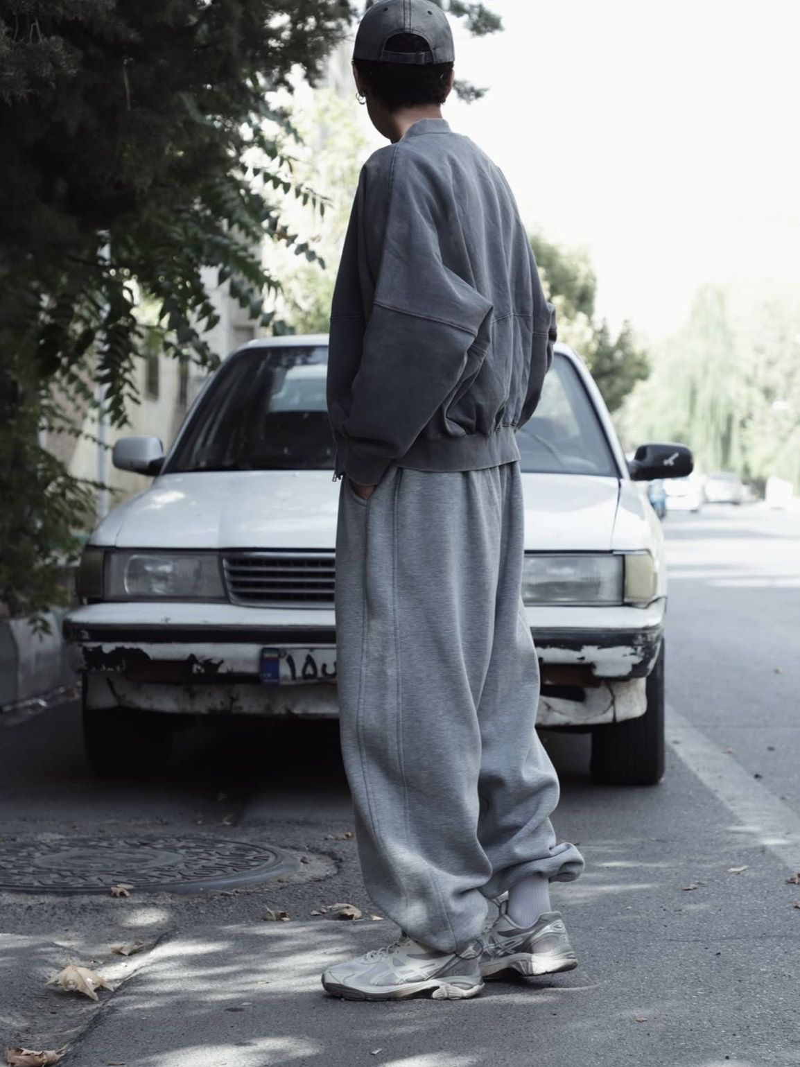 Japón retro pantalones grises para hombres otoño y invierno comercio exterior transfronterizo suelto pantalones deportivos de piernas anchas rectas de color sólido pantalones casuales