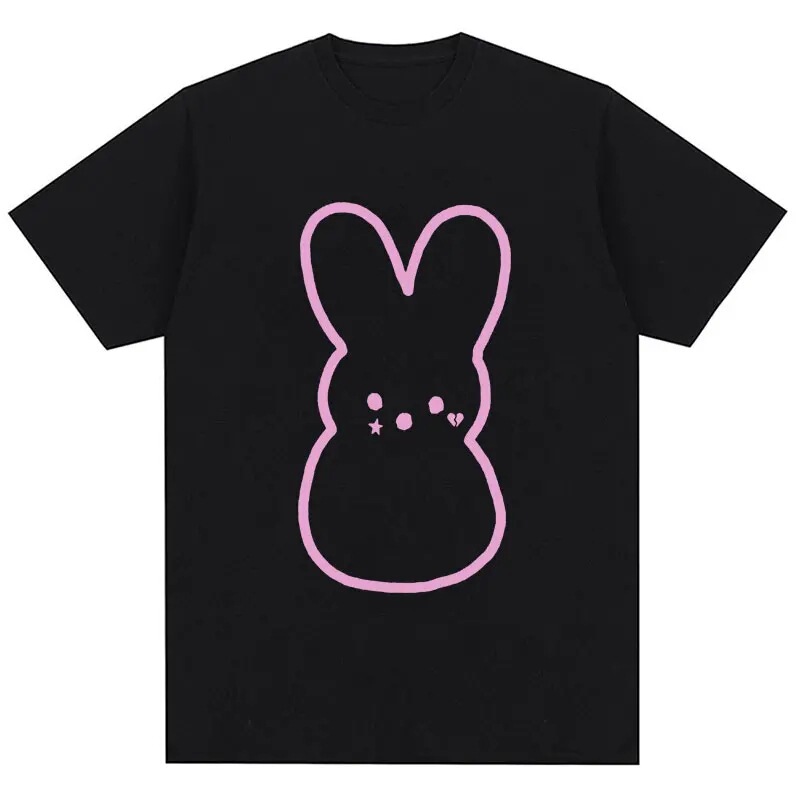 Lil Peep T-Shirt Emo Bunny Girl Funny Meme Men Women Fashion T-Shirt Oversized Hip Hop Casual Cotton