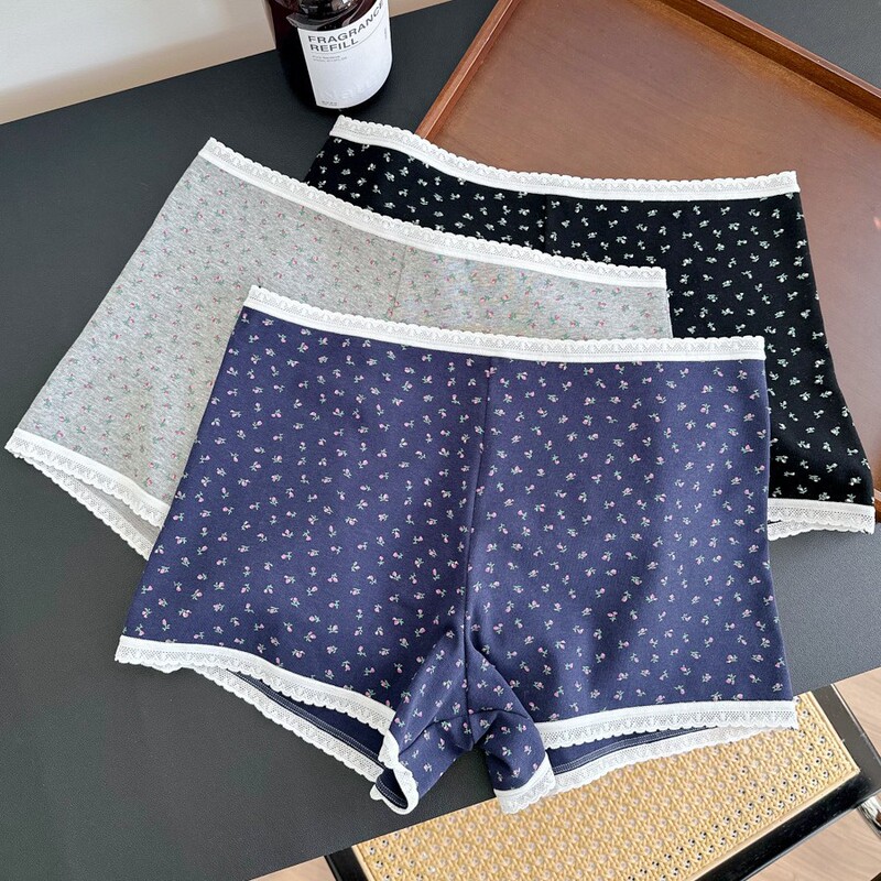 9005 Long-Legged Wearable Bm Floral Sweet Girl Safety Home Pants Boxer Shorts Sports Anti-Exposure