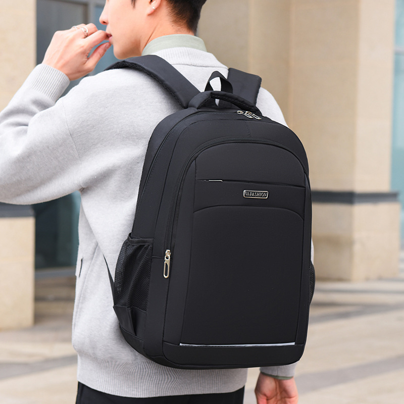 Mochila de hombro para hombres nueva mochila casual simple bolsas escolares de estudiantes de secundaria pueden imprimir logotipo bolsas de computadora de negocios de gran capacidad