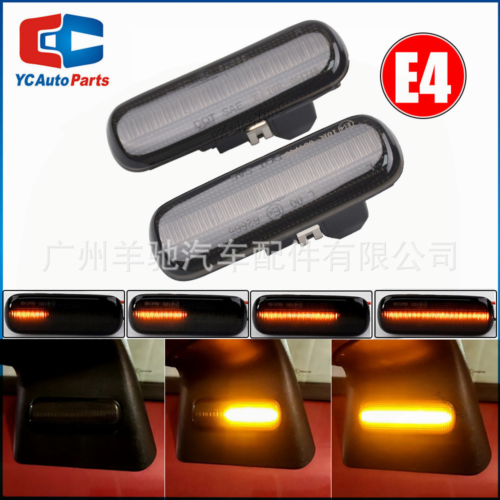 Aplicable a Citroën C4 I Saloon Coupe Hatchback modificado espejo retrovisor LED luz de dirección de agua corriente