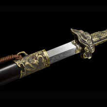 龙泉市宝剑自炼钢云龙剑铜柄手工汉剑清剑唐剑镇宅刀剑收藏未开刃