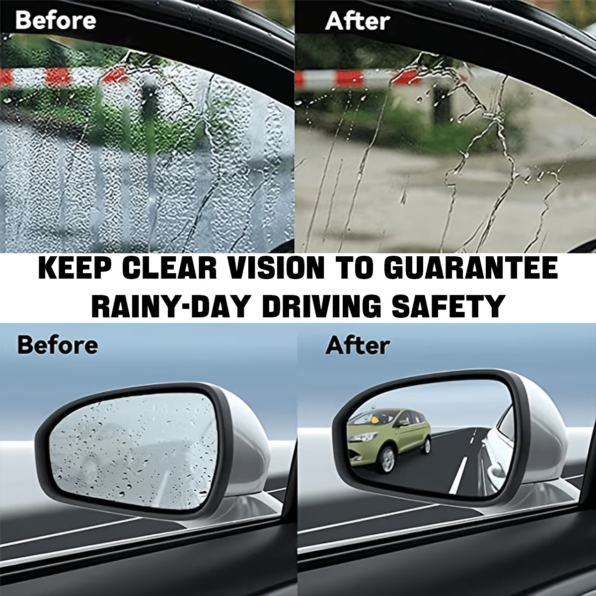 YT0503 Car Glass Anti-Fog Agent, specifically for cross-border sales, is a hydrophobic coating designed to prevent fog and rain on rearview mirrors and car windows