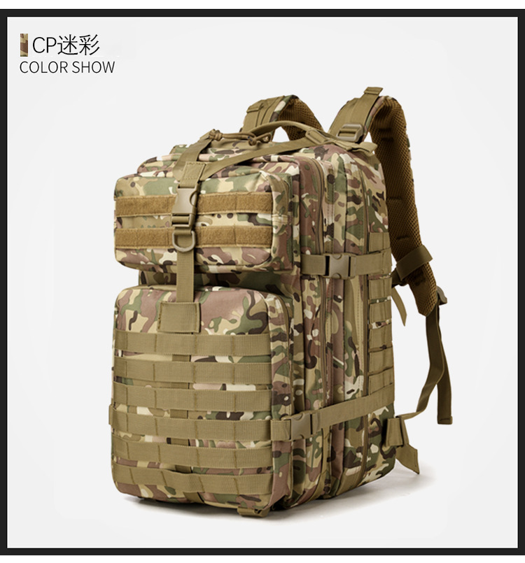 Fabricantes al por mayor de gran capacidad de montaña jungle camuflaje camping mochila de aventura mochila deportiva multifuncional mochila táctica