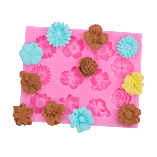 DIY cake molds, various rose flowers, daisies, fondant silicone liquid silicone molds, soft clay handmade soap molds