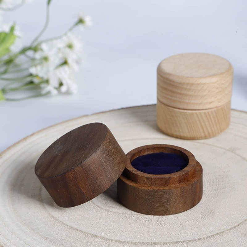 Деревянная Коробка Кольца Бук Творческий Деревянный Ящик Для Хранения Обручального Кольца Предложение Кольцо Подарочная Коробка Маленькая Упаковка Ювелирных Изделий Деревянная Коробка