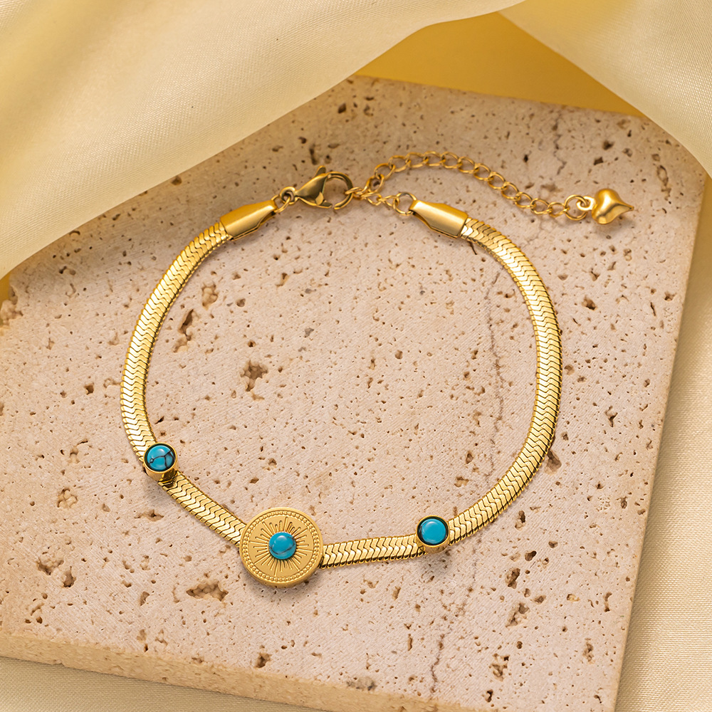 25g Weight 0.03µm-0.05µm Gold Plating Thickness PVD Coated Gold Plating Process 18K Real Gold Plated Plating Material 304 Stainless Steel Pendant Material Zircon Inlay Material Bracelets Classification 304 Stainless Steel Chain Material Cuban Link Chain Curb Chain, box chain, Twisted Rope Chain, snake chain, figaro chain Chain Type 1 Piece Quantity Daily Occasion 304 Stainless Steel Material Eye, Flower, Butterfly Pattern Women's Gender Casual, Simple Style Style Enamel, Inlay Craft Casual Simple Style Eye Flower Butterfly Titanium Steel Zircon Bracelets In Bulk 9