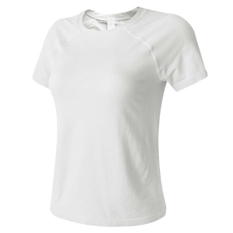 Cross-Border Versatile Yoga Wear Women's Round Neck T-Shirt Tight Slimming Look Fitness Short-Sleeved Running Lightweight Breathable Sports Top