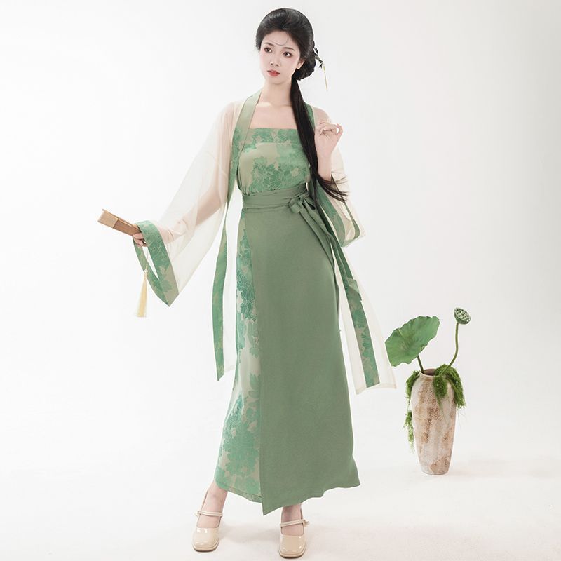 南巷瑾夏【雾朦春山】宋制汉服曹县对襟天丝旋裙女中国风夏薄款汉服|undefined