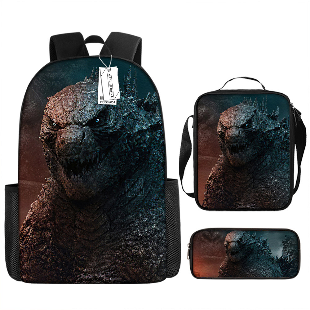 Godzilla Grado 3 grado 4 Escuela Primaria mochila reducción de carga de protección de la columna vertebral bolsa de almacenamiento al por mayor