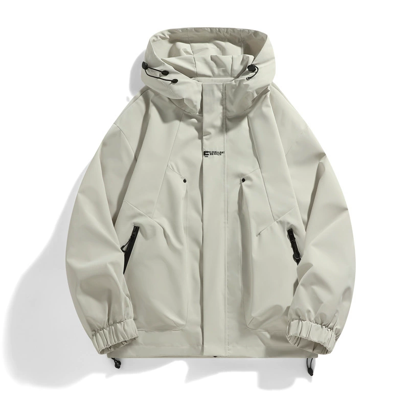 Travel men's jacket, with embroidery