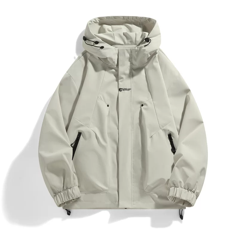 Travel men's jacket, with embroidery
