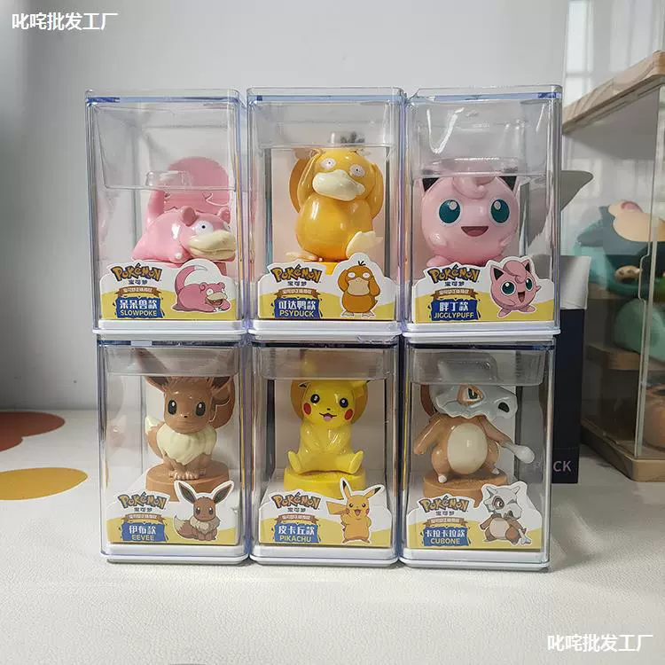 Pokemon ручной штамп украшения игрушки полный набор кукол слепая коробка опциональный подарок стиля