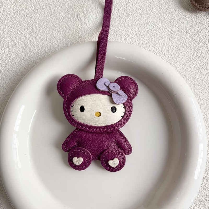 进口法羊真皮hellokitty包包挂件可爱高级感哈喽kt猫书包背包挂饰|undefined