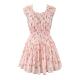 ZARZ Homemade European and American-style New Women's Classic Fashion All-match Fashionable Ear-rimmed Floral Dress