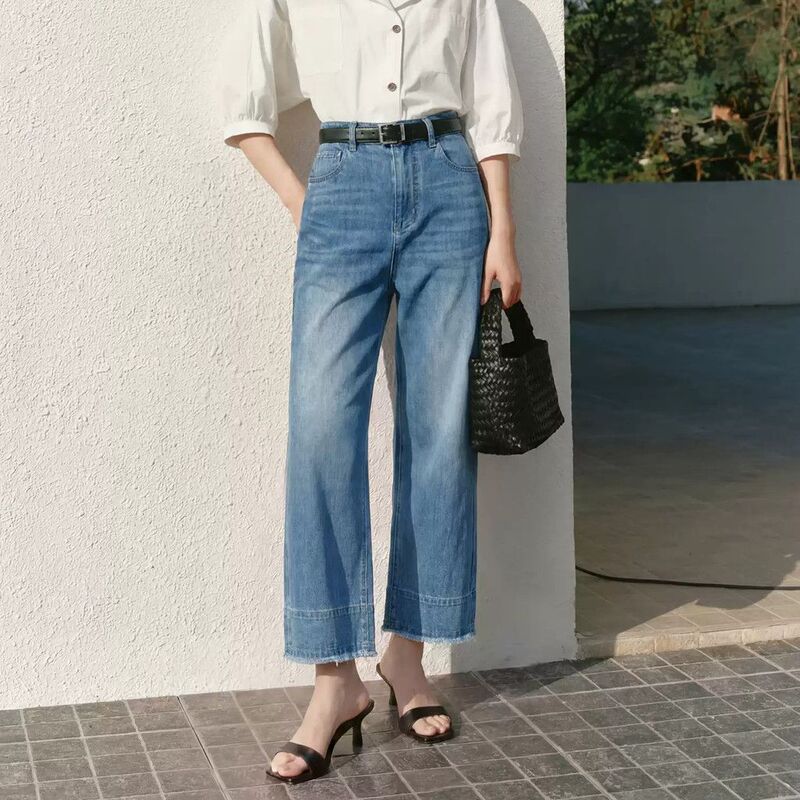 Mm Maimai 26 New Summer Style Lightweight Nine-Point Straight-Leg Acetate Micro-Elastic Jeans for Women 1H5952761 Mm Maimai 26 New Summer Style Lightweight Nine-Point Straight-Leg Acetate Micro-Elastic Jeans for Women 1H5952761